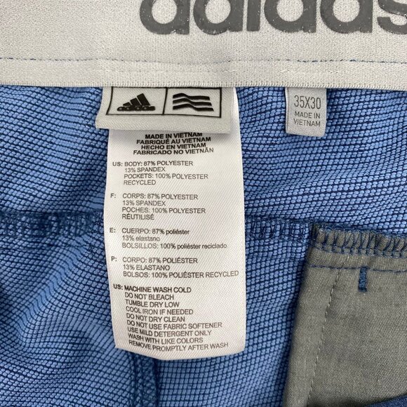 adidas Blue Athletic Straight Fit Chinos | Size 35 Regular - Picture 4 of 4